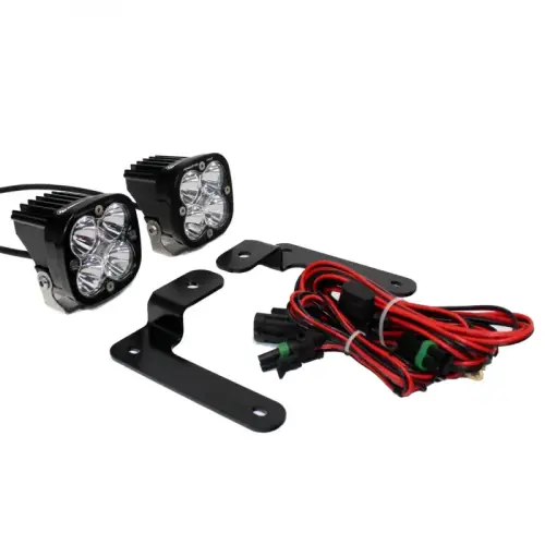 Baja Designs - 447504 | Baja Designs Squadron Sport A-Pillar LED Light Pod Kit For Jeep Wrangler Gladiator/JL | 2018-2022 | Spot Light Pattern, Clear