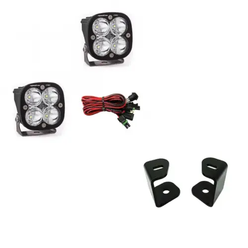 Baja Designs - 447522 | Baja Designs Squadron Pro A-Pillar LED Light Pod Kit For Dodge Ram 1500 | 2009-2019 | Clear