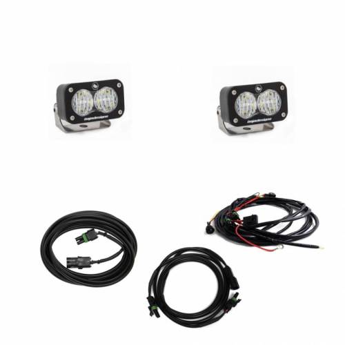 Baja Designs - 447651 | Baja Designs S2 Sport Dual Reverse Light Kit For Jeep Wrangler JL Rubicon / Sahara | 2019-2022 | Wide Cornering Light Pattern, Clear, Toggle Wiring, ONLY Fit OE Bumper