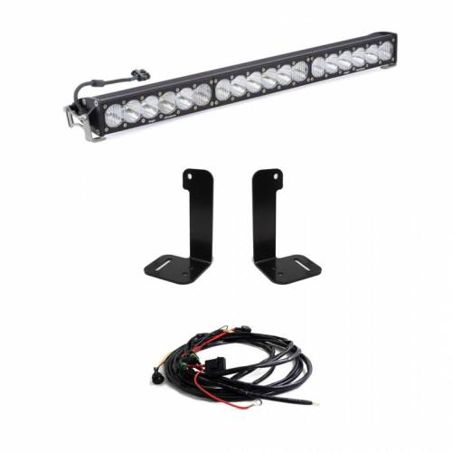 Baja Designs - 447657 | Baja Designs OnX6+ 30 Inch Bumper LED Light Bar Kit For Jeep Gladiator JT / Wrangler JL | 2018-2022 | Driving/Combo Light Pattern, Clear, Toggle Wiring, ONLY Fit OE Plastic Bumper