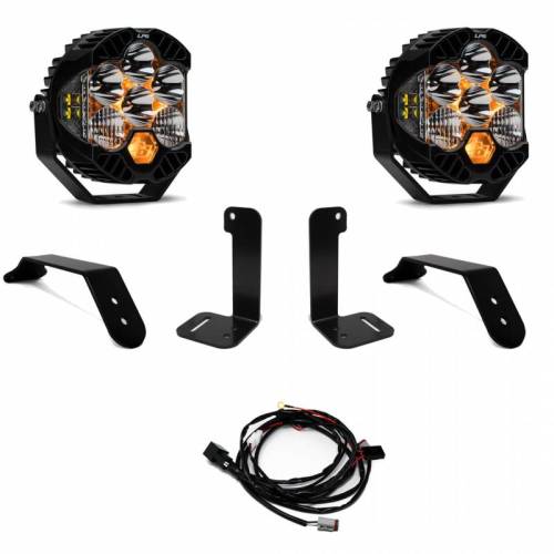 Baja Designs - 447659 | Baja Designs LP6 Pro Bumper LED Light Kit For Jeep Gladiator JT / Wrangler JL | 2018-2022 | Driving/Combo Light Pattern, Clear, Toggle Wiring, With OE Plastic Bumper