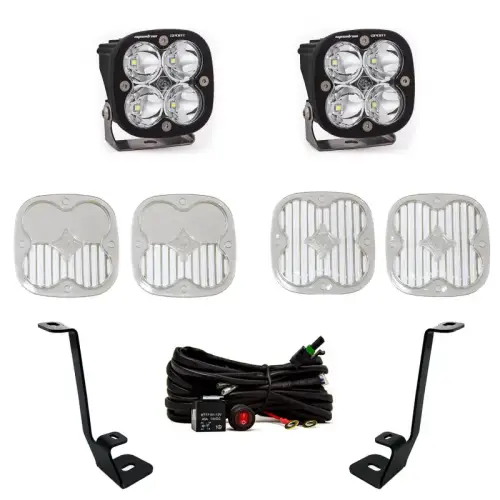 Baja Designs - 447695 | Baja Designs Squadron Sport A-Pillar LED Light Pod Kit For Ford F-150 | 2021-2022 | Spot Light Pattern, Clear, Toggle Wiring Type