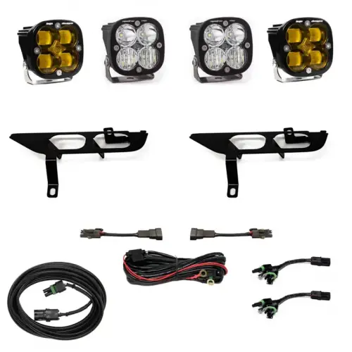 Baja Designs - 447700 | Baja Designs Squadron SAE/Pro Pocket Fog Light Kit For Without DRL Ford F-150 | 2021-2022 | SAE Fog, Amber, Toggle Wiring