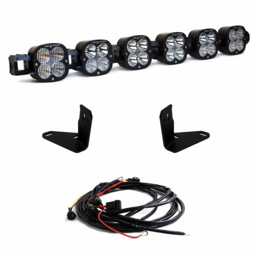 Baja Designs - 447750 | Baja Designs XL Sport Bumper Linkable LED Light Bar Kit For Ford Bronco | 2021-2023 | Multi-Pattern Light Pattern, Clear, Toggle Wiring, With OE Steel Bumper