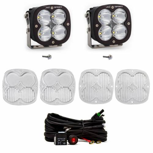 Baja Designs - 447753 | Baja Designs XL Sport A-Pillar LED Light Pod Kit For Ford Bronco | 2021-2023 | Spot Light Pattern, Clear, Toggle Wiring