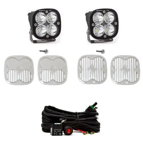 Baja Designs - 447754 | Baja Designs Squadron Pro A-Pillar LED Light Pod Kit For Ford Bronco | 2021-2023 | Spot Light Pattern, Clear, Toggle, Wiring