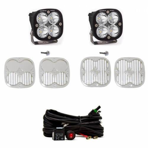 Baja Designs - 447755 | Baja Designs Squadron Sport A-Pillar LED Light Pod Kit For Ford Bronco | 2021-2023 | Spot Light Pattern, Clear, Toggle Wiring