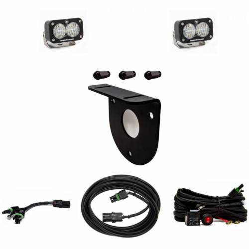 Baja Designs - 447767 | Baja Designs S2 Sport Dual Reverse Light Kit For Ford Bronco | 2021-2023 | Wide Cornering Light Pattern, Clear, Toggle Wiring, No License Plate Mount