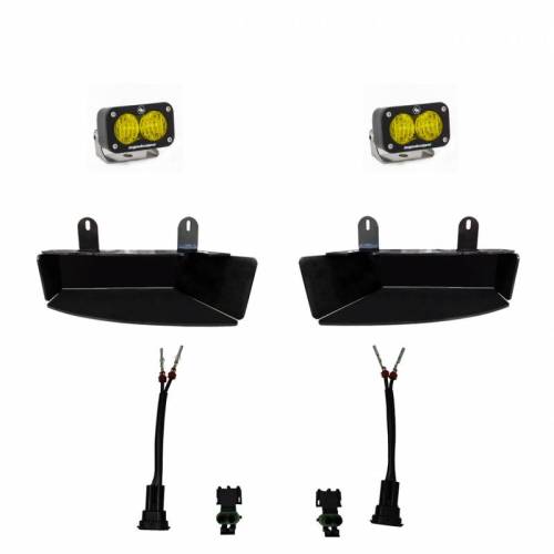 Baja Designs - 448043 | Baja Designs S2 Sport Pocket Kit Fog Lights For Ram 2500 / 3500 | 2019-2022 | Amber