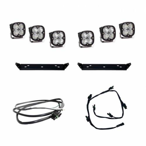 Baja Designs - 448061 | Baja Designs Squadron Sport Behind Grille LED Light Pod Kit For Ford F-150 Raptor | 2021-2023