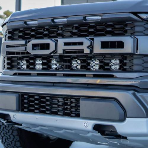 Baja Designs - 448062 | Baja Designs Squadron Pro Behind Grille LED Light Pod Kit For Ford F-150 Raptor | 2021-2023