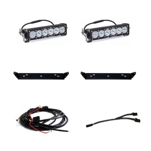 Baja Designs - 448063 | Baja Designs OnX6+ 10 Inch Dual Behind Grille LED Light Bar Kit For Ford F-150 Raptor | 2021-2023 | Clear