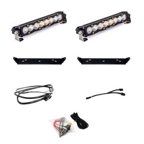 Baja Designs - 448065 | Baja Designs S8 10 Inch Dual Behind Grille LED Light Bar Kit For Ford F-150 Raptor | 2021-2023 | Clear