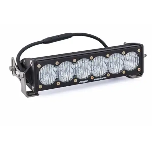 Baja Designs - 451004 | Baja Designs OnX6+ Straight LED Light Bar | Wide Cornering Light Pattern, Clear, 10 Inch, Universal