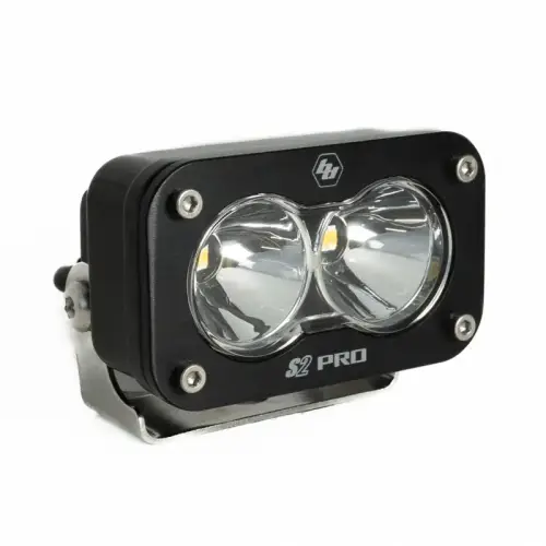 Baja Designs - 480001 | Baja Designs S2 Pro Black Auxiliary LED Light Pod | Spot Light Pattern, Clear, Universal