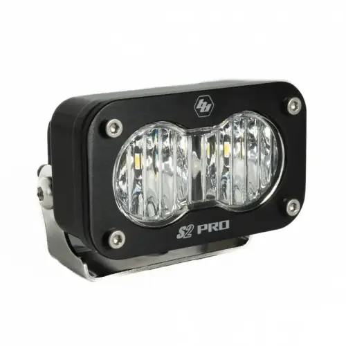 Baja Designs - 480005 | Baja Designs S2 Pro Black Auxiliary LED Light Pod | Wide Cornering Light Pattern, Clear, Universal