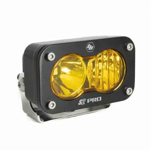 Baja Designs - 480013 | Baja Designs S2 Pro Black Auxiliary LED Light Pod | Driving/Combo Light Pattern, Amber, Universal