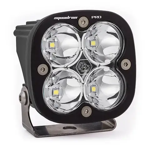 Baja Designs - 490001 | Baja Designs Squadron Pro Black Auxiliary LED Light Pod | Single, Spot Light Pattern, Clear, Universal