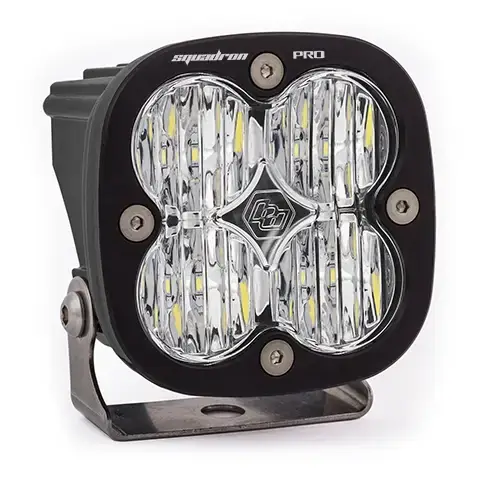 Baja Designs - 490005 | Baja Designs Squadron Pro Black Auxiliary LED Light Pod | Single, Wide Corning Light Pattern, Clear, Universal