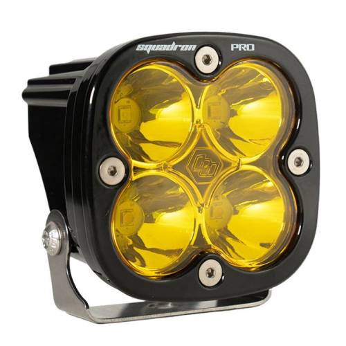 Baja Designs - 490011 | Baja Designs Squadron Pro Black Auxiliary LED Light Pod | Single, Spot Light Pattern, Amber, Universal