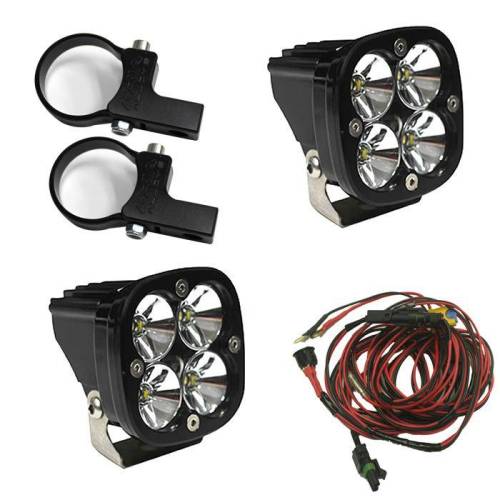 Baja Designs - 497105 | Baja Designs Squadron Pro Horizontal Mount LED Light Pod Kit PowerSports UTV/ATV | Driving/Combo Light Pattern, 2 Inch Mount, Clear, Universal