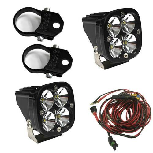 Baja Designs - 497108 | Baja Designs Squadron Pro Vertical Mount LED Light Pod Kit PowerSports UTV/ATV | Driving/Combo Light Pattern, 2 Inch Mount, Clear, Universal