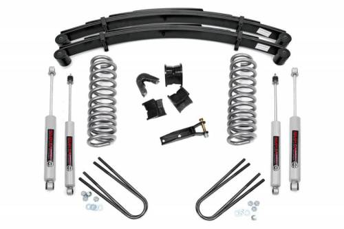 Rough Country - 530-77-7930 | Rough Country 2.5 Inch Lift Kit With Rear Leaf Springs For Ford F-100 / F-150 4WD | 1977-1979