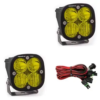 Baja Designs - 497813 | Baja Designs Squadron Pro Black Auxiliary LED Light Pod | Pair, Driving/Combo Light Pattern, Amber, Universal