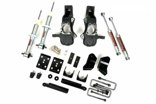 McGaughys Suspension Parts - 93219 | McGaughys 2.5 Inch Front / 4 Inch Rear Lowering Kit 2019-2023 GM 1500 Trucks 2WD/4WD