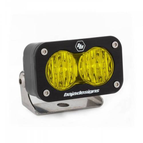 Baja Designs - 540015 | Baja Designs S2 Sport Black Auxiliary LED Light Pod | Single, Wide Cornering Light Pattern, Amber, Universal