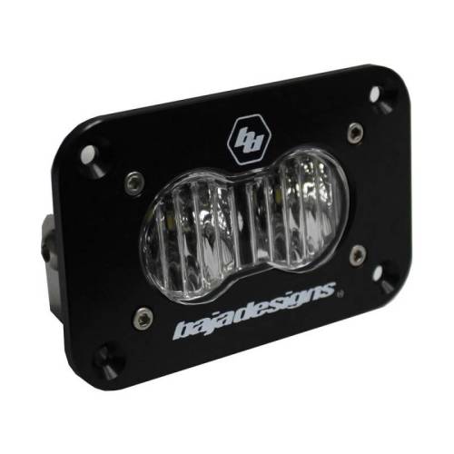 Baja Designs - 541005 | Baja Designs S2 Sport Black Flush Mount Auxiliary LED Light Pod | Single, Wide Cornering Light Pattern, Clear, Universal