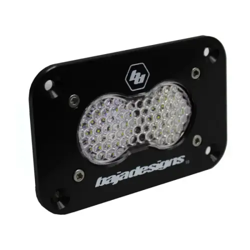 Baja Designs - 541006 | Baja Designs S2 Sport Black Flush Mount Auxiliary LED Light Pod | Single, Work/Scene Light Pattern, Clear, Universal