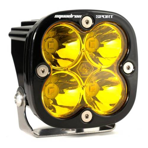 Baja Designs - 550011 | Baja Designs Squadron Sport Black Auxiliary LED Light Pod | Single, Spot, Light Pattern, Amber, Universal