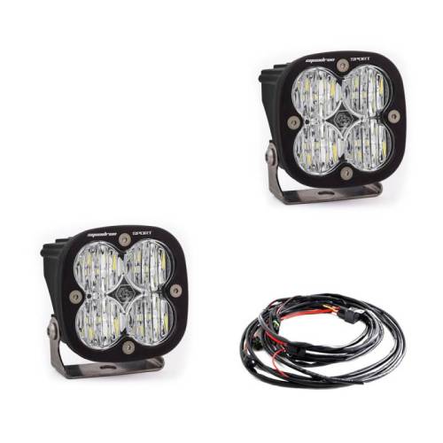 Baja Designs - 557805 | Baja Designs Squadron Sport Black Auxiliary LED Light Pod | Pair, Wide Cornering Light Pattern, Clear, Universal