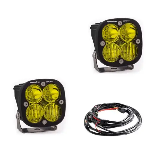 Baja Designs - 557813 | Baja Designs Squadron Sport Black Auxiliary LED Light Pod | Pair, Driving/Combo Light Pattern, Amber, Universal