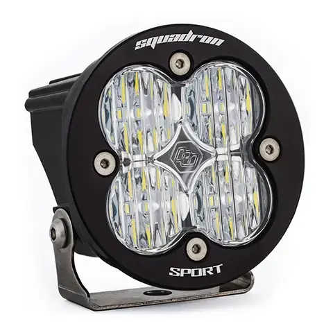 Baja Designs - 580005 | Baja Designs Squadron-R Sport Black Auxiliary LED Light Pod | Single, Wide Cornering Light Pattern, Clear, Universal