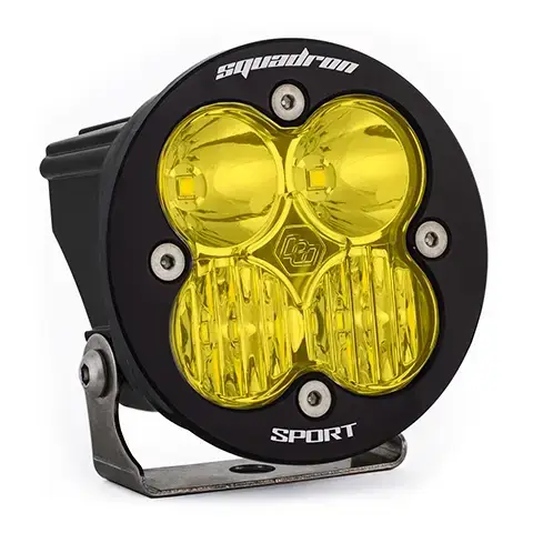 Baja Designs - 580013 | Baja Designs Squadron-R Sport Black Auxiliary LED Light Pod | Single, Driving/Combo Light Pattern, Amber, Universal