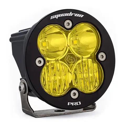 Baja Designs - 590013 | Baja Designs Squadron-R Pro Black Auxiliary LED Light Pod | Single, Driving/Combo Light Pattern, Amber, Universal