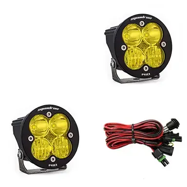 Baja Designs - 597813 | Baja Designs Squadron-R Pro Black Auxiliary LED Light Pod | Pair, Driving/Combo Light Pattern, Amber, Universal