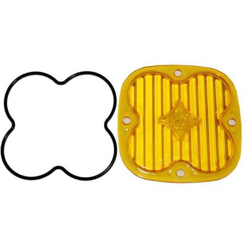 Baja Designs - 668415 | Baja Designs Squadron Light Pod Lens Kit | Single, Wide Cornering Light Pattern, Amber