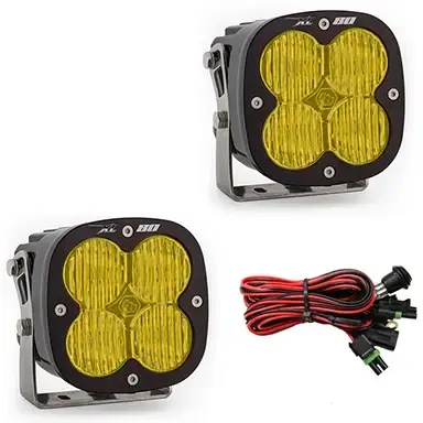 Baja Designs - 677815 | Baja Designs XL80 Auxiliary LED Light Pod | Pair, Wide Cornering Light Pattern, Amber