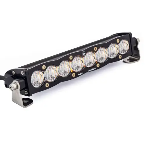 Baja Designs - 701004 | Baja Designs S8 Straight LED Light Bar | Wide Cornering Light Pattern, Clear, 10 Inch, Universal