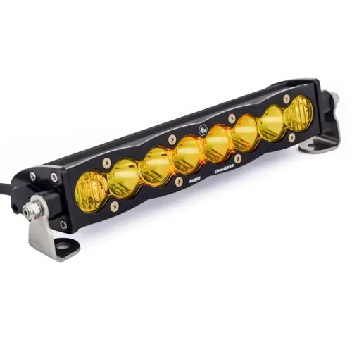 Baja Designs - 701013 | Baja Designs S8 Straight LED Light Bar | Driving/Combo Light Pattern, Amber, 10 Inch, Universal