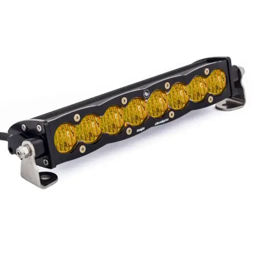 Baja Designs - 701014 | Baja Designs S8 Straight LED Light Bar | Wide Cornering Light Pattern, Amber, 10 Inch, Universal