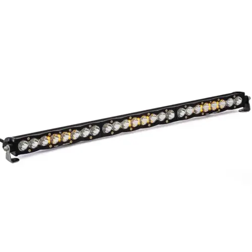 Baja Designs - 703006 | Baja Designs S8 Straight LED Light Bar | Work/Scene Light Pattern, Clear, 30 Inch, Universal