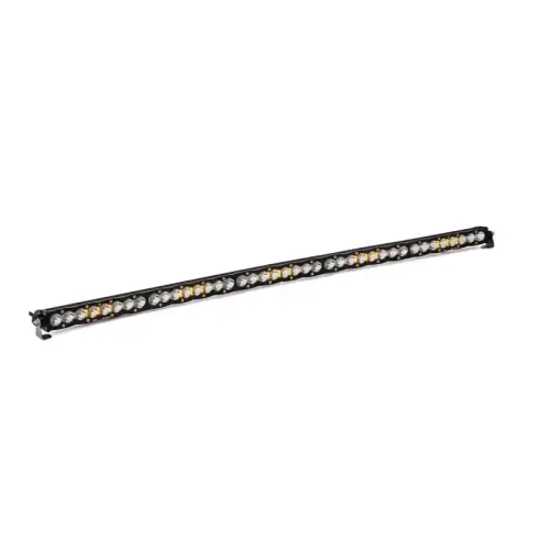 Baja Designs - 705001 | Baja Designs S8 Straight LED Light Bar | Spot Light Pattern, Clear, 50 Inch, Universal