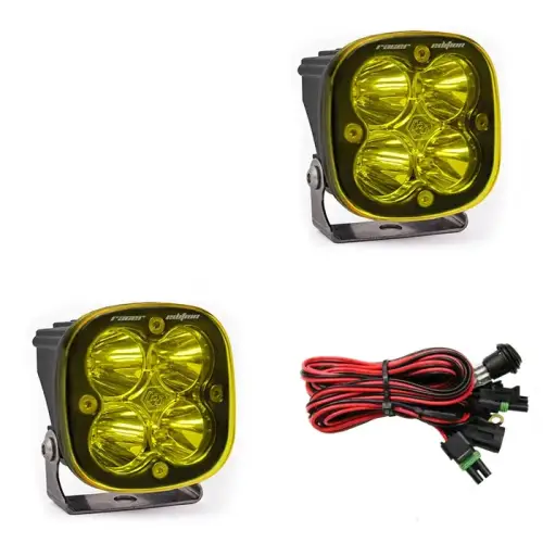 Baja Designs - 727811 | Baja Designs Squadron Racer Edition Auxiliary LED Light Pod | Pair, Racer Spot Light Pattern, Amber, Universal