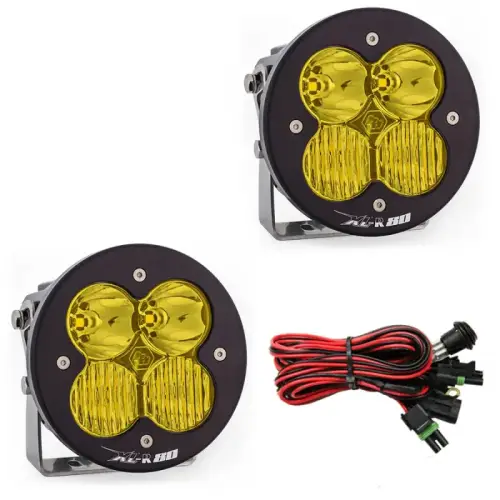 Baja Designs - 767813 | Baja Designs XL-R 80 Auxiliary LED Light Pod | Pair, Driving/Combo Pattern, Amber, Universal