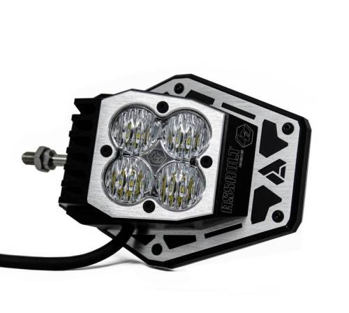 Baja Designs - 790011 | Baja Designs Squadron Nighthawk Mirror LED Light Kit For UTV | Single, Wide Cornering Light Pattern, Clear, 1.75 inch Tube Mount