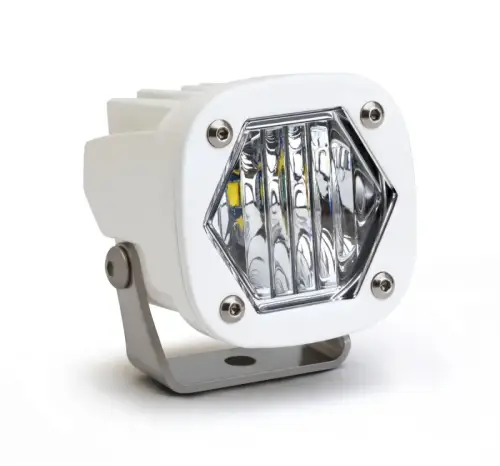 Baja Designs - 380005WT | Baja Designs S1 White LED Auxiliary Light Pod | Single, Wide Cornering Light Pattern, Clear, Universal